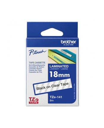 Taśma Brother 18mm BLACK  ON CLEAR nr 2