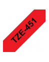 Taśma Brother 24mm BLACK ON RED - nr 52