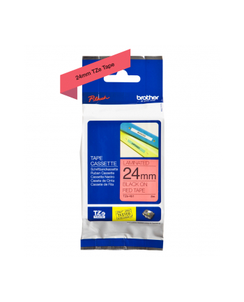 Taśma Brother 24mm BLACK ON RED nr 2