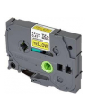 Taśma Brother 12mm BLACK ON YELLOW - nr 64