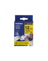 Taśma Brother 12mm BLACK ON YELLOW - nr 6
