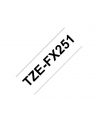 Taśma Brother 24mm BLACK  ON WHITE FLEXIBLE ID - nr 10