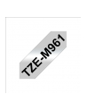 Taśma Brother 36mm BLACK ON SILVER (MAT) TAPE/METALIC - nr 7