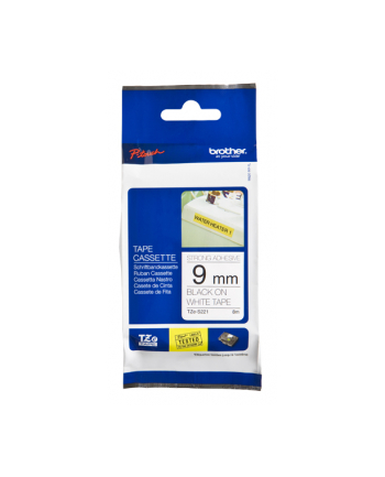 Taśma Brother 9mm BLACK ON WHITE ADHESIVE TAPE nr 1