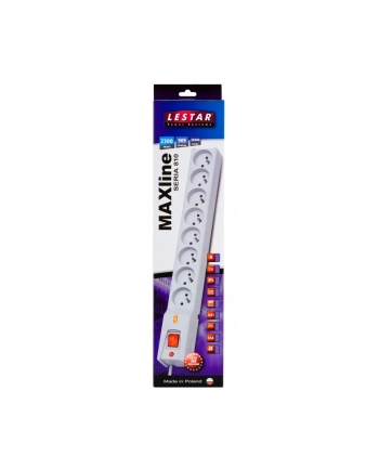 Lestar LX 810 G-A, listwa zasilająca, 3m, szara