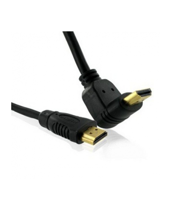 4World Kabel HDMI - HDMI kątowy 19/19 M/M 1.8m, 30 AWG, pozłacany