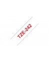 Taśma Brother 18mm RED ON WHITE - nr 27