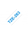 Taśma Brother 32mm BLUE ON WHITE - nr 17