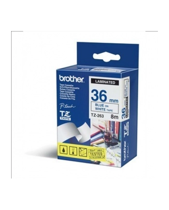 Taśma Brother 32mm BLUE ON WHITE nr 2