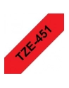 Taśma Brother 24mm BLACK ON RED - nr 61