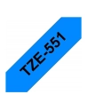 Taśma Brother 24mm BLACK ON BLUE - nr 39