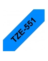 Taśma Brother 24mm BLACK ON BLUE - nr 5