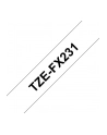 Taśma Brother 12mm BLACK ON WHITE FLEXIBLE ID - nr 12