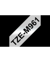 Taśma Brother 36mm BLACK ON SILVER (MAT) TAPE/METALIC - nr 10