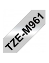 Taśma Brother 36mm BLACK ON SILVER (MAT) TAPE/METALIC - nr 20