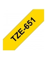 Taśma Brother 24mm BLACK ON YELLOW - nr 18