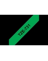 Taśma Brother 12mm BLACK ON GREEN - nr 15