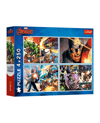 trefl PUZZLE 4x250 Bohaterskie dni/ Avenger 13309