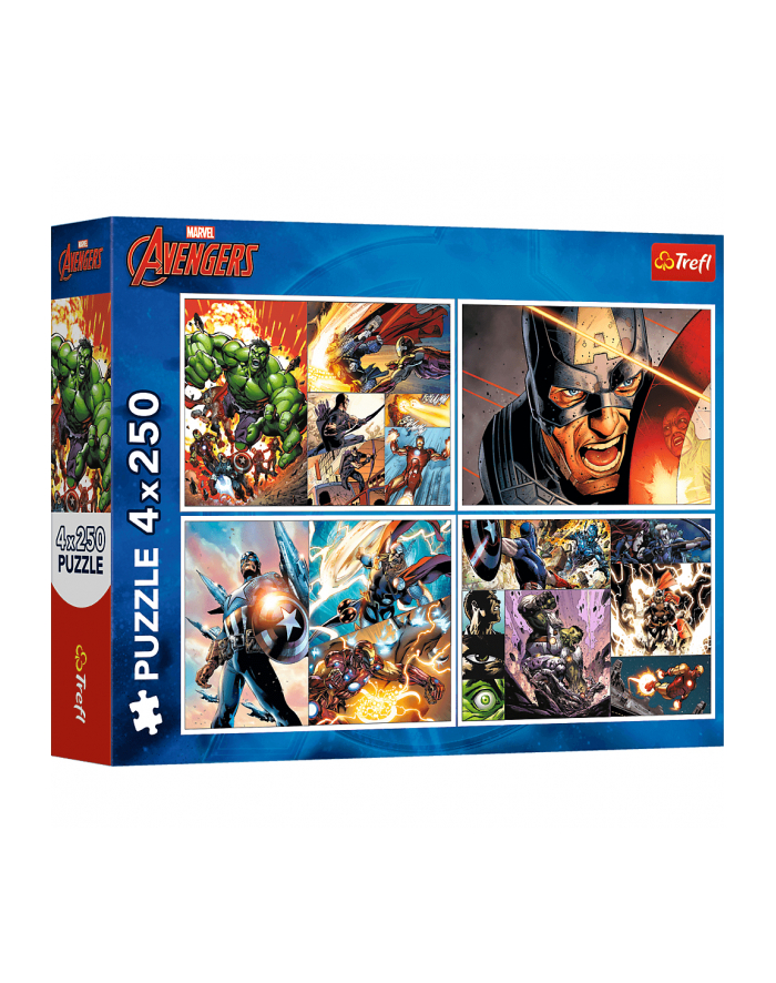 trefl PUZZLE 4x250 Bohaterskie dni/ Avenger 13309 główny