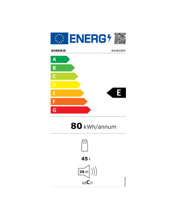 gorenje Chłodziarka R44E4W4