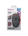 defender Mysz przewodowa silent click ICON MB-057 1000 DPI Czarna - nr 3