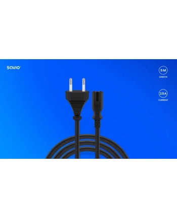savio Kabel zasilający 2pin, 5m,  CL-185 nr 2