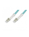 digitus Patch cord światłowodowy FO LC-LC MM 50/125 OM3 duplex LSOH 15m Turkusowy - nr 2