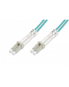 digitus Patch cord światłowodowy FO LC-LC MM 50/125 OM3 duplex LSOH 20m Turkusowy - nr 1