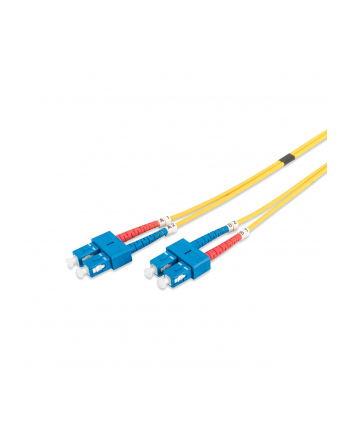 digitus Patch cord światłowodowy FO SC-SC SM 9/125 OS2 duplex LSOH 1m Żółty