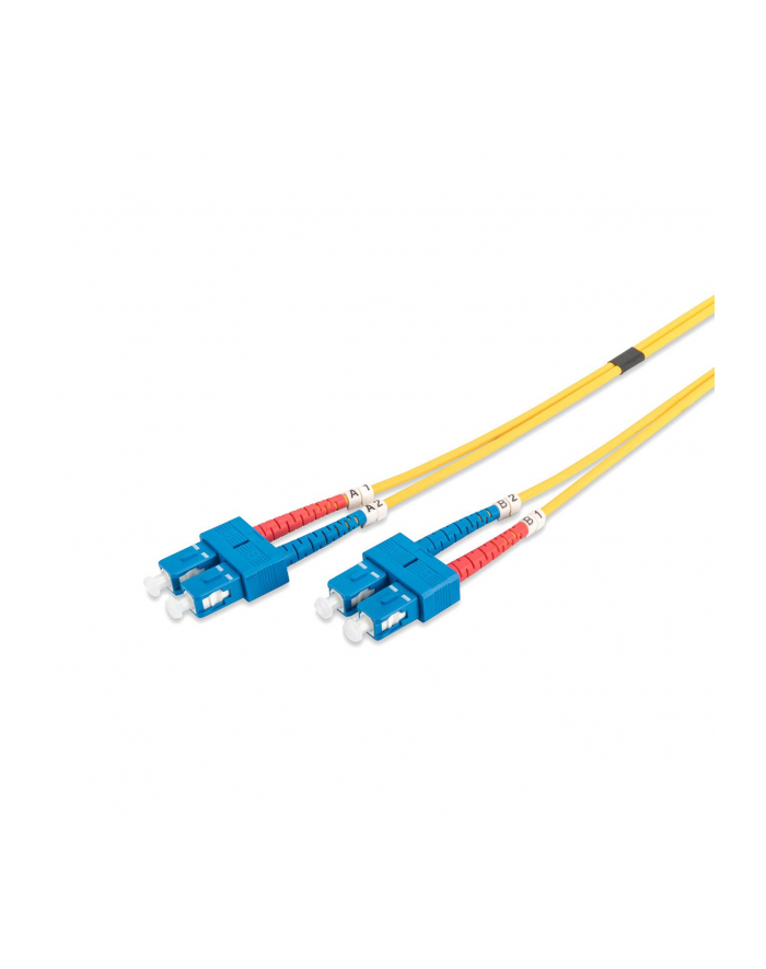 digitus Patch cord światłowodowy FO SC-SC SM 9/125 OS2 duplex LSOH 3m, Żółty główny