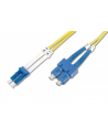 digitus Patch cord światłowodowy FO LC-SC SM 9/125 OS2 duplex LSOH 3m Żółty - nr 1