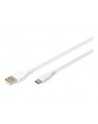 DIGITUS USB-C Silicone charging cable USB-A - USB-C 0.5m USB 2.0 60W Kolor: BIAŁY - nr 1