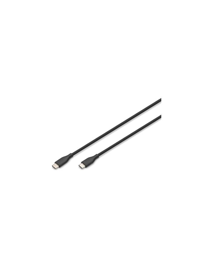 DIGITUS USB-C Silicone charging cable USB-C - USB-C 1m USB 2.0 60W Kolor: CZARNY główny