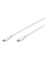 DIGITUS USB-C Silicone charging cable USB-C - USB-C 1m USB 2.0 60W Kolor: BIAŁY - nr 1