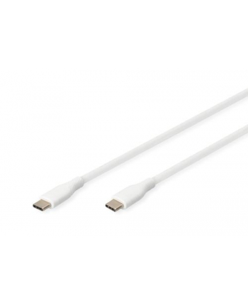 DIGITUS USB-C Silicone charging cable USB-C - USB-C 2m USB 2.0 60W Kolor: BIAŁY
