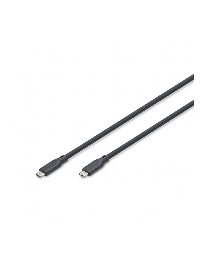 DIGITUS USB Silicone connection cable USB-C - USB-C 0.5m USB 3.2 Gen2 10G 4K 100W Kolor: CZARNY główny