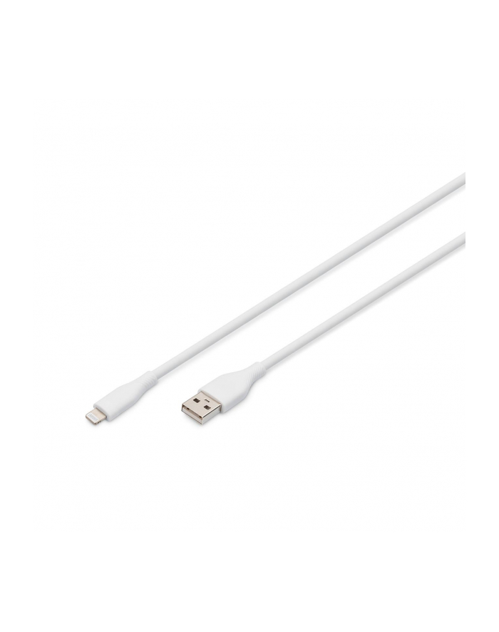 DIGITUS USB Silicone charging cable USB-A - Lightning 1m USB 2.0 12W Kolor: BIAŁY główny
