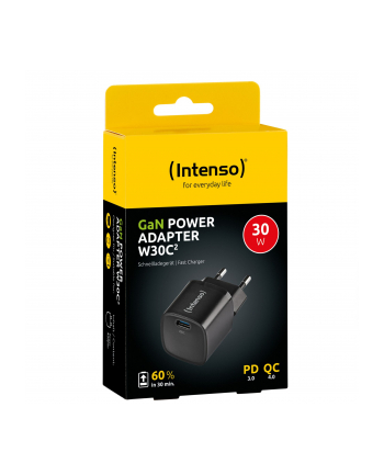 Intenso Power Adapter W30C² GaN Schwarz 1x USB-C 30W