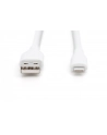 DIGITUS USB Silicone charging cable USB-A - Lightning 1m USB 2.0 12W Kolor: BIAŁY - nr 3