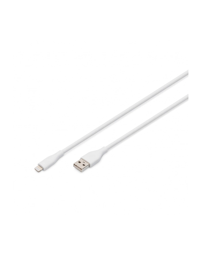 DIGITUS USB Silicone charging cable USB-A - Lightning 2m USB 2.0 12W Kolor: BIAŁY główny