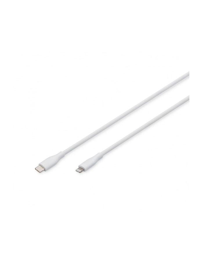 DIGITUS USB Silicone charging cable USB-C - Lightning 0.5m USB 2.0 60W Kolor: BIAŁY główny