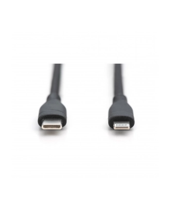 DIGITUS USB Silicone charging cable USB-C - Lightning 1m USB 2.0 60W Kolor: CZARNY