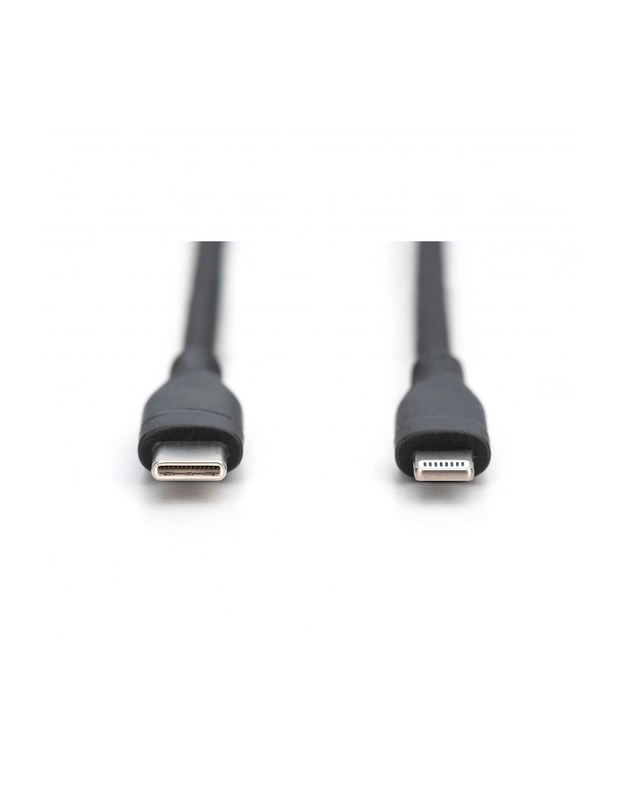 DIGITUS USB Silicone charging cable USB-C - Lightning 1m USB 2.0 60W Kolor: CZARNY główny