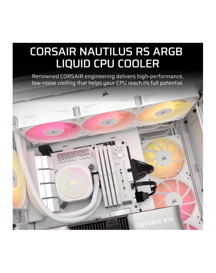 corsair Chłodzenie CPU NAUTILUS 360 ARGB 360 mm białe główny