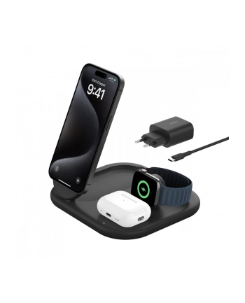 belkin Magnetyczna podstawka ładująca BOOSTCHARGE 3w1 Qi2 15W czarna składana nr 2