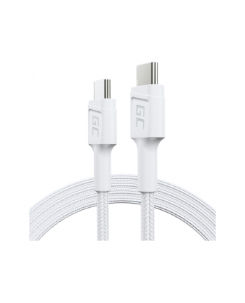 GREEN CELL KABEL KABGC30W GC POWERSTREAM USB-C - USB-C 120CM, POWER D-ELIVERY 60W, ULTRA CHARGE, QC 30, BIAŁY nr 2