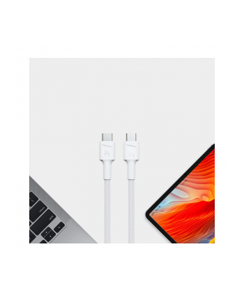 GREEN CELL KABEL KABGC30W GC POWERSTREAM USB-C - USB-C 120CM, POWER D-ELIVERY 60W, ULTRA CHARGE, QC 30, BIAŁY nr 1
