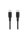 belkin Kabel w oplocie USB-C do USB-C 100W 2m czarny - nr 1