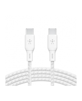 belkin Kabel w oplocie USB-C do USB-C 100W 2m biały