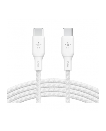 belkin Kabel w oplocie USB-C do USB-C 100W 2m biały